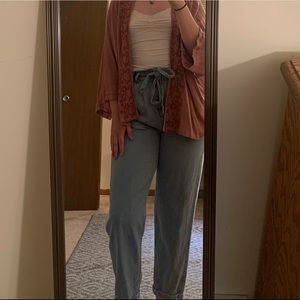 Denim Paperbag Pants